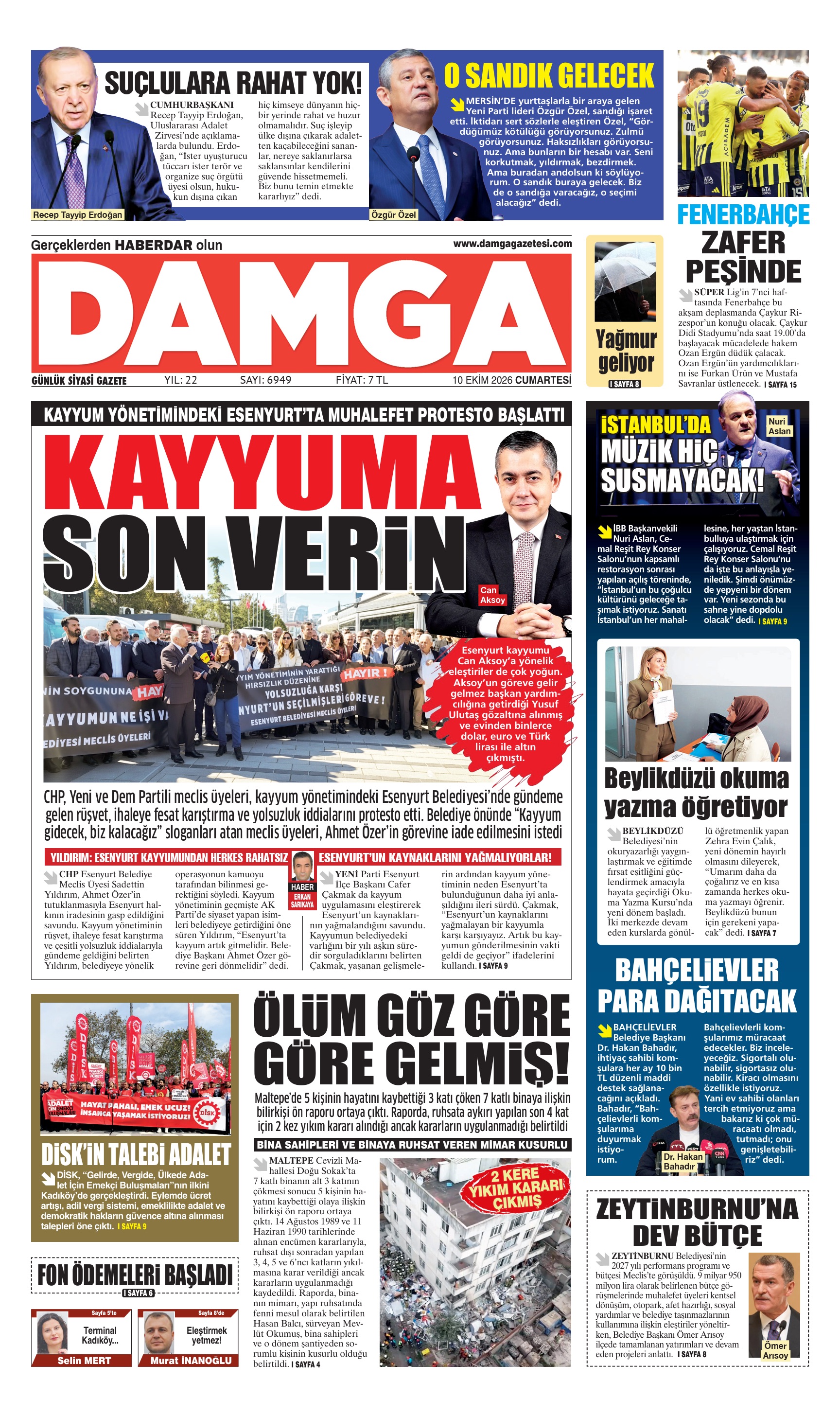 https://www.damgagazetesi.com/DAMGA 10 Ekim Cumartesi Sayfaları