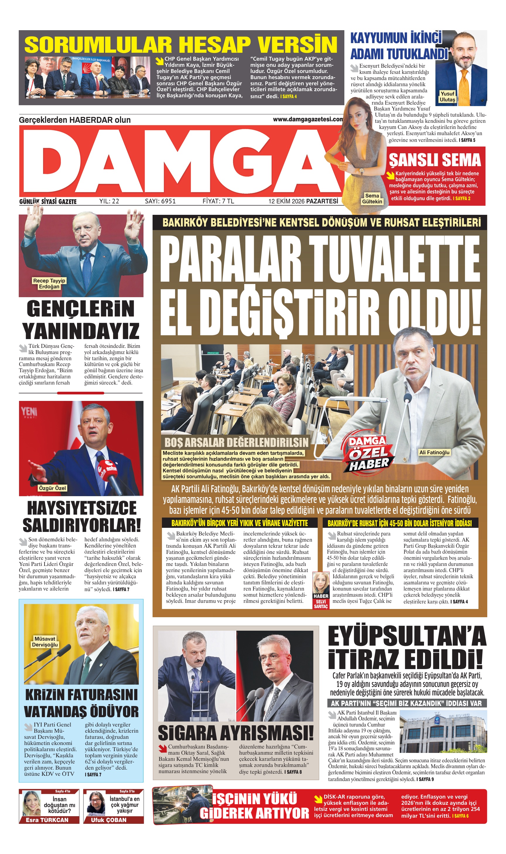 https://www.damgagazetesi.com/DAMGA 12 Ekim Pazartesi Sayfaları