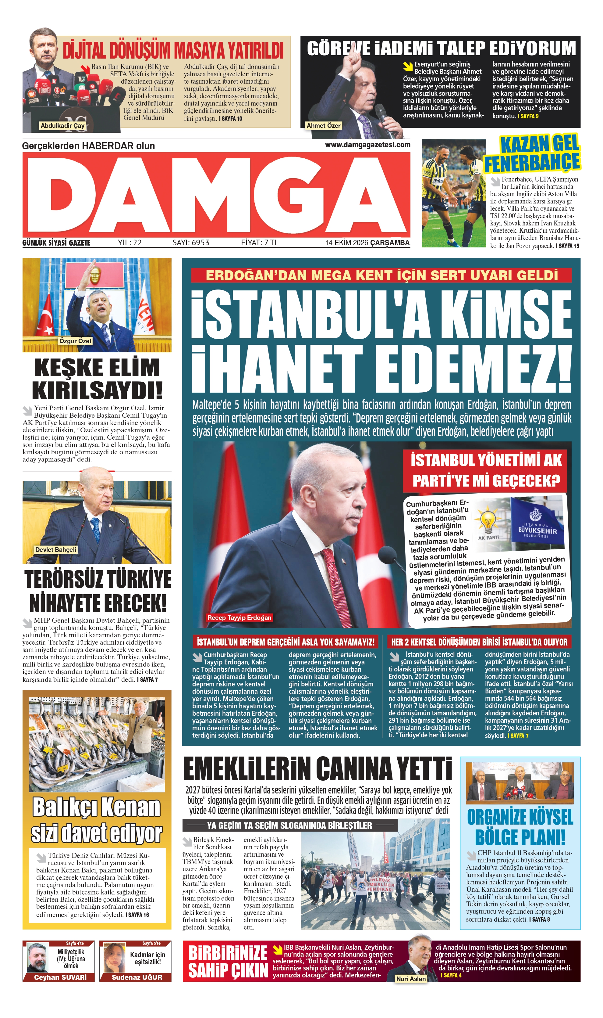https://www.damgagazetesi.com/DAMGA 14 Ekim Çarşamba Sayfaları