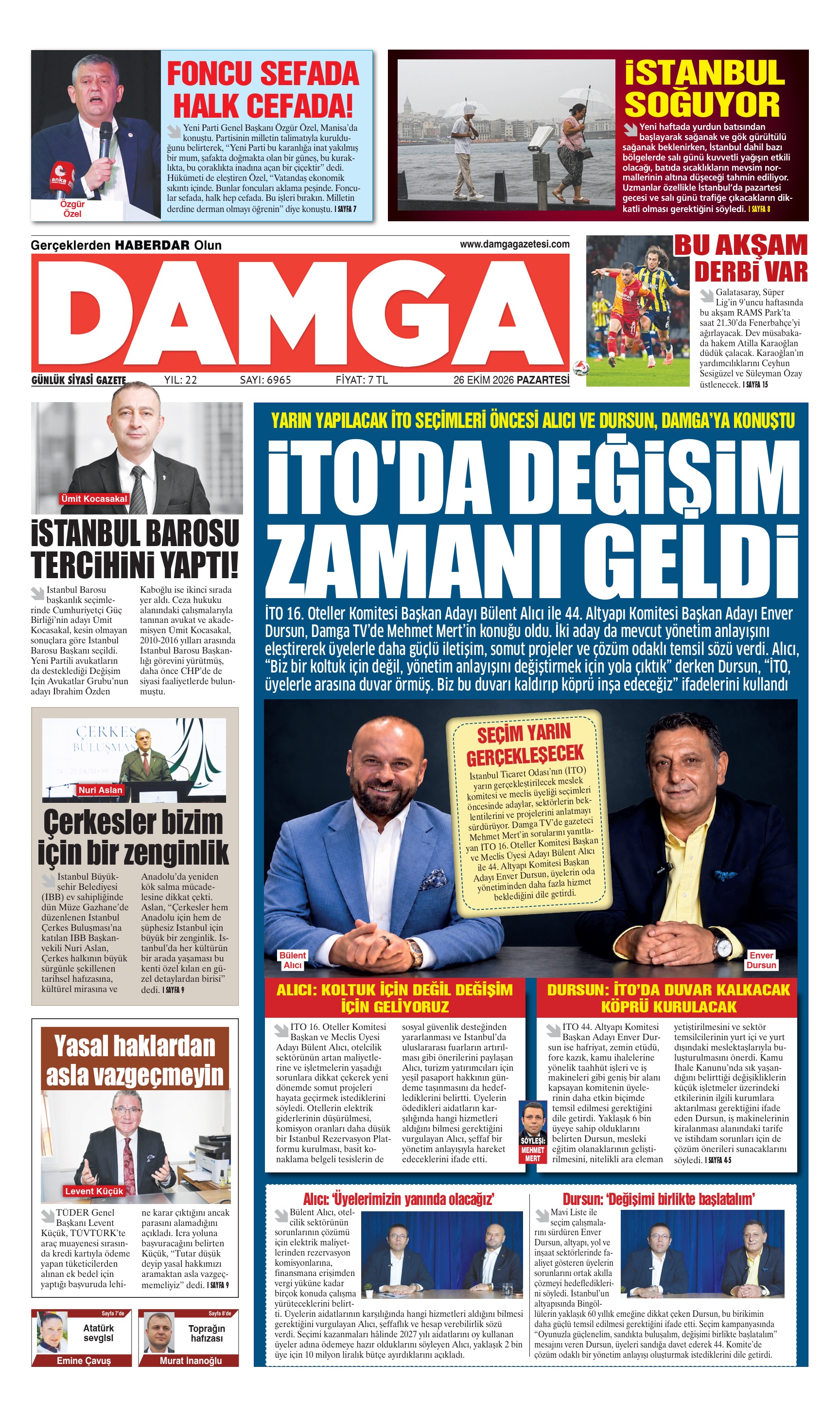 https://www.damgagazetesi.com/DAMGA 26 Ekim Pazartesi Sayfaları